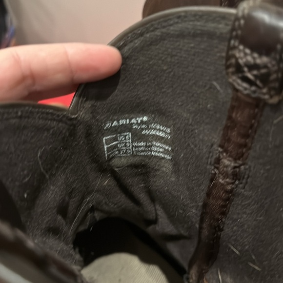 Ariat Dark Brown Leather Cowboy Boots - Picture 4 of 5